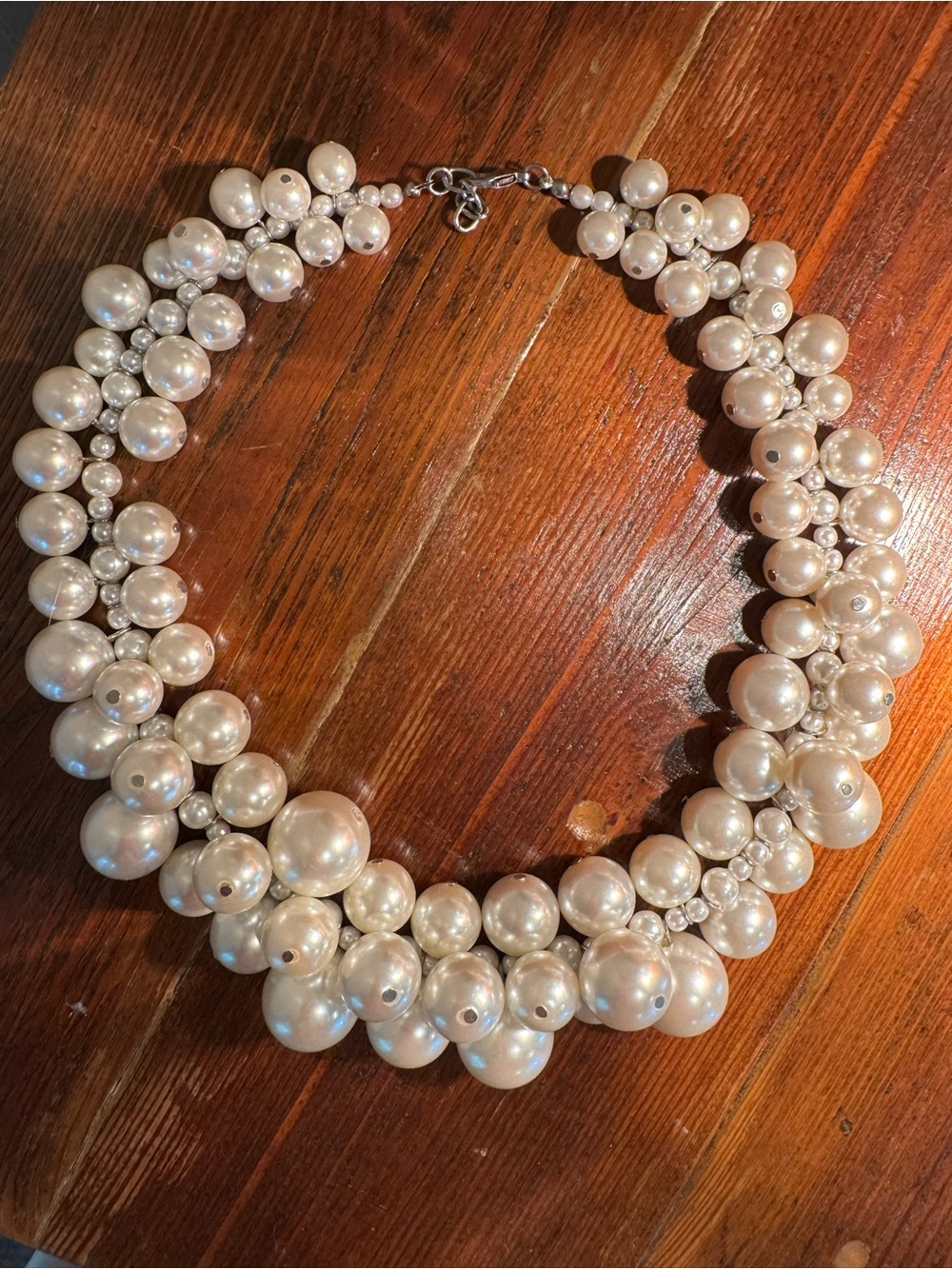 Faux pearl bauble necklace-never worn